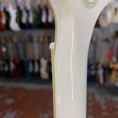 Epiphone   Les Paul Custom Bjorn Gelotte Jotun White Repaired Hea DS Tock image 6