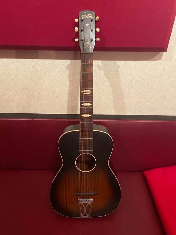 Harmony USA Stella H929 Parlor Guitar Late 1950s Sunburst image 1