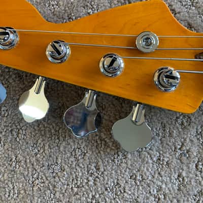 Electric Bass Guitar Custom Precision Maple neck Poplar body  2021 Tobacco sunburst 6.5 pounds image 6