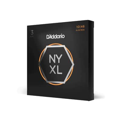 D'Addario NYXL1046-3P Nickel Wound Regular Light Guitar Strings 10-46, 3-Pack image 3