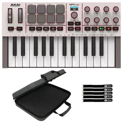 Akai Professional MPK Mini 4 25-Key White 8 Pads MIDI Keyboard w