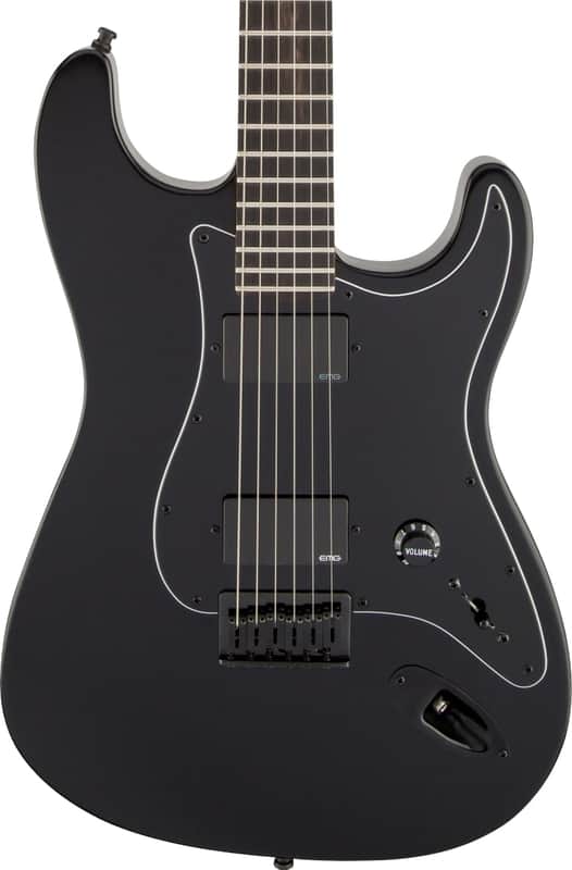 Fender Jim Root Stratocaster Electric Guitar Ebony FB, Flat Black image 1