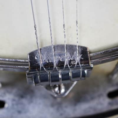 1930's Stromberg-Voisinet Serenader Carved Pearled 4-String Tenor Banjo image 12