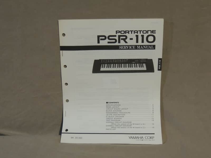 Yamaha PSR-110 Service Manual