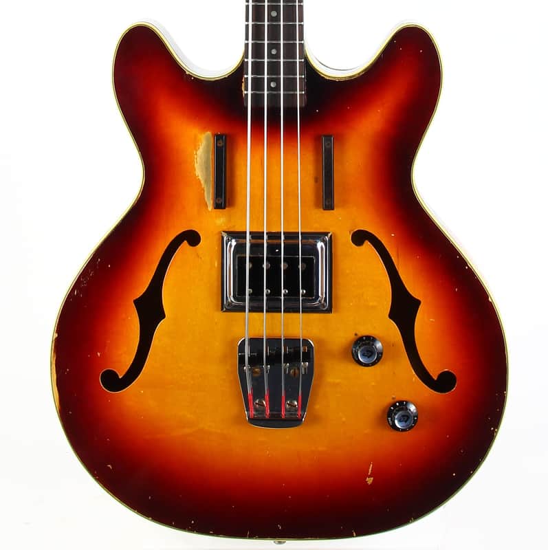 1965 Guild Starfire Bass Sunburst Hagstrom Bi-Sonic Pickup, Sounds Great! image 1
