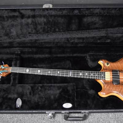 Alembic Stanley Clarke Signature Brown Bass, Natural Flamed Walnut w/ Ebony and LED's *OLD PRICE! image 13
