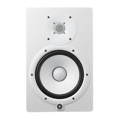 Yamaha HS8 8 Inch Powered White Studio Monitor 2 Pack with 2x Cable Bundle image 2