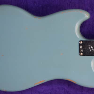 Fender Mustang Justin Meldal-Johnsen (JMJ) Short Scale, Daphne Blue with Rosewood image 5