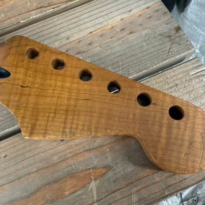 Real Life Relics Nitro Roasted 5AAAAA Flame Maple Strat® Stratocaster Neck Maple W Rosewood Fingerboard STRMF5A #2 image 2