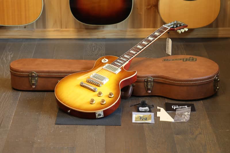 2008 Gibson Custom Shop Les Paul R8 1958 Historic Reissue Electric Guitar Iced Tea Burst + HSC COA image 1