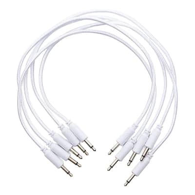 Erica Synths Eurorack Patch Cables (20cm White Braided x 5) image 2