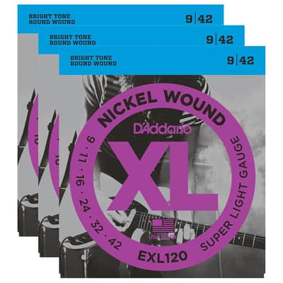 D'Addario EXL120 Electric 9-42 (3 Pack Bundle) image 1
