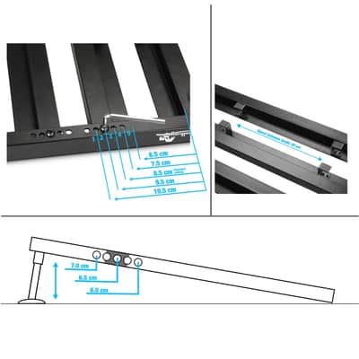 Palmer PEDALBAY® 60 - Lightweight Variable Pedalboard with Protective Softcase 60 cm image 5
