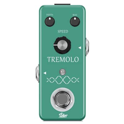 Mini Green Analog Tremolo Pedal Guitar Trelicopter for Electric Guitar Bass True Bypass image 1