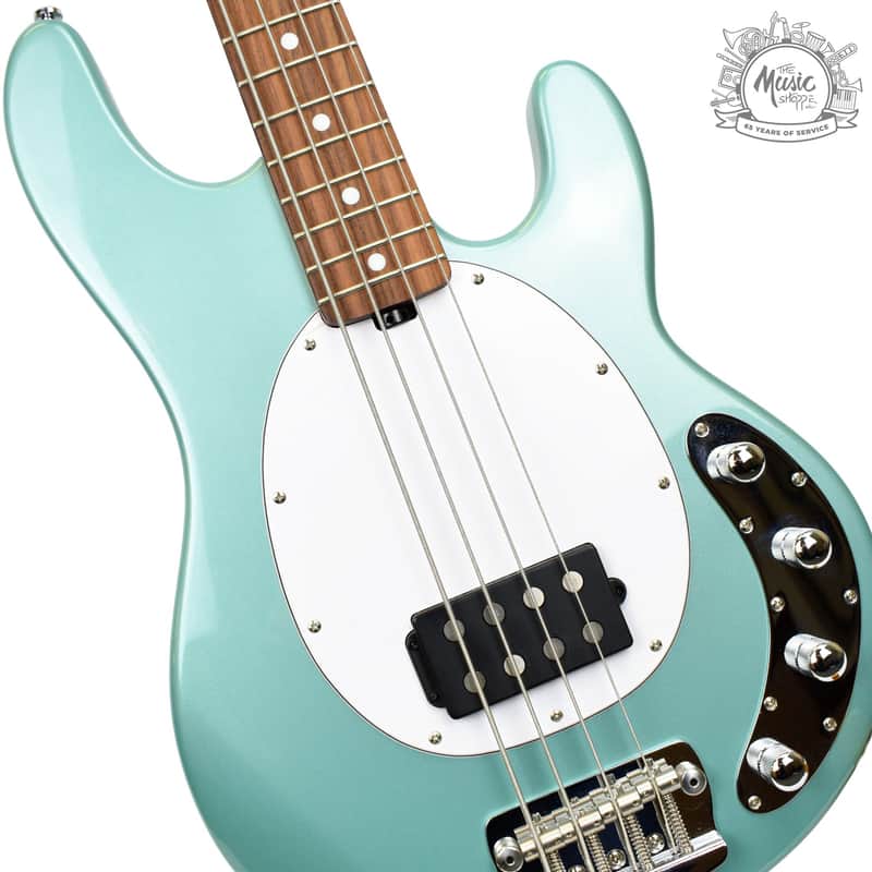 Sterling by Music Man StingRay RAY34 Dorado Green Active 3 Band EQ Alnico Humbucker image 1