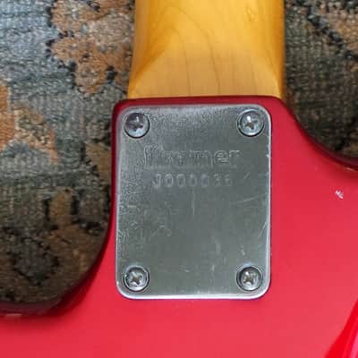 Kramer / ESP J-2000 Pacer Prototype with Kahler 1984 Red image 5