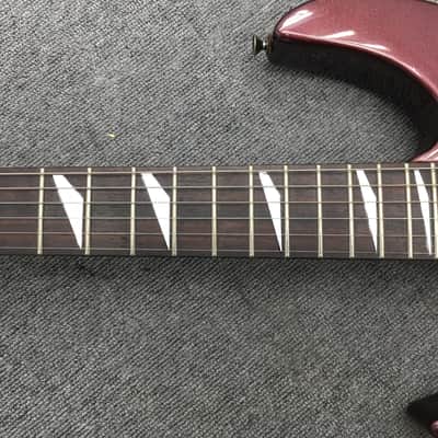 Aria Pro II VP-40 Lefty Dark Red Left handed superstrat with unique inlay image 8