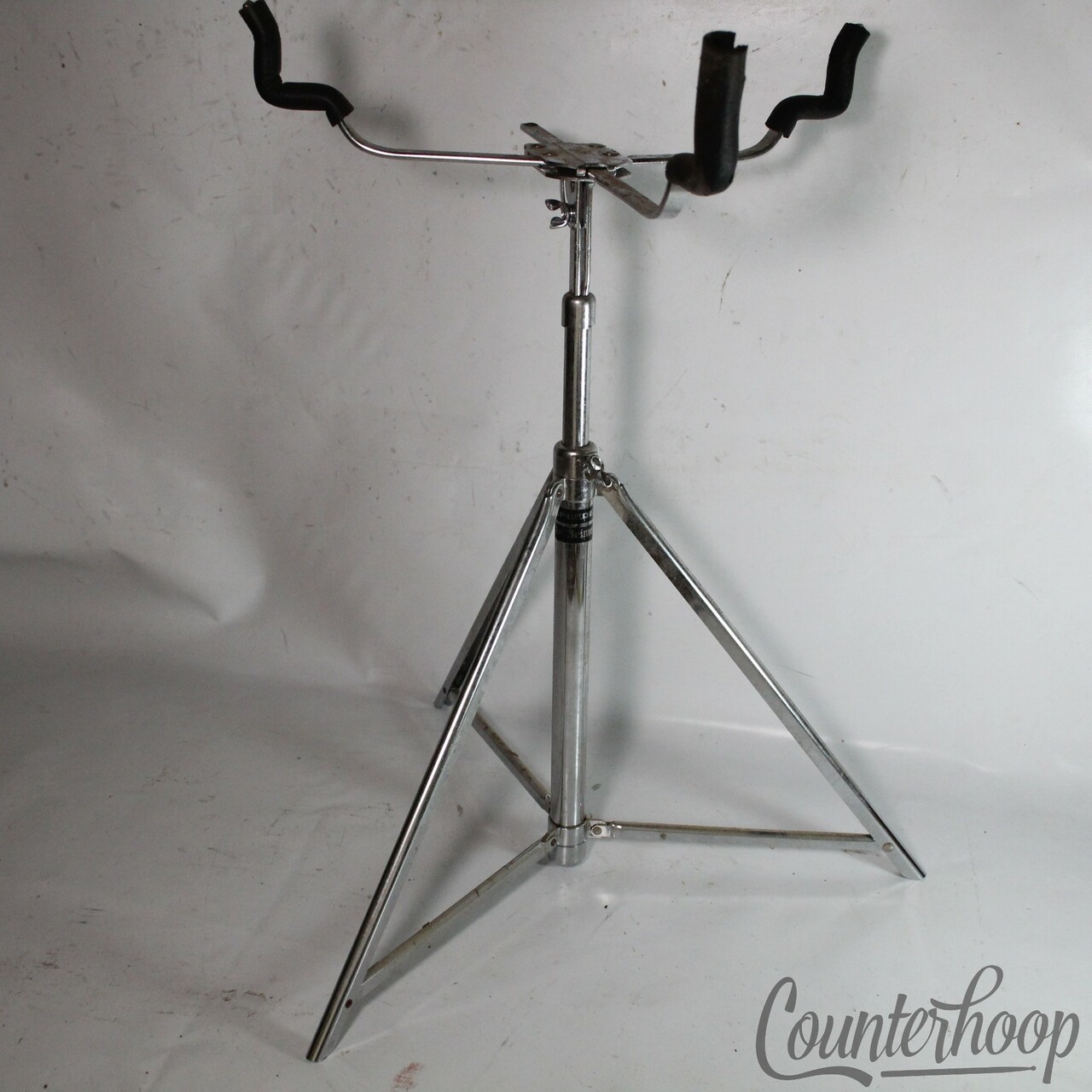 Selmer Speedex Snare Drum Stand Chrome Vintage 60s Tripod+Basket w Rubber Grips — main photograph