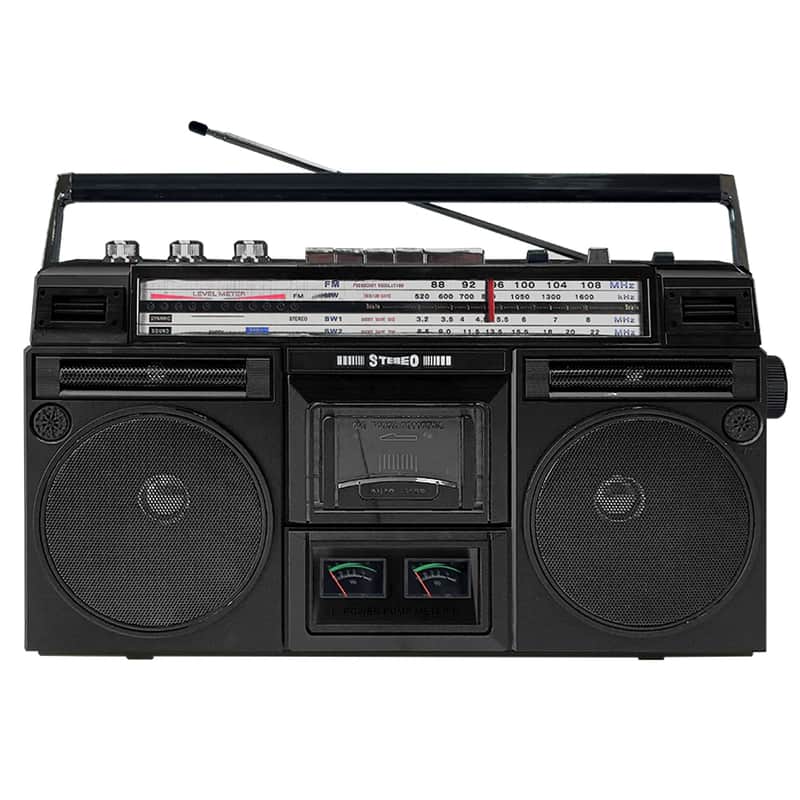 Retro Cassette USB Player & Recorder Boombox with Bluetooth | 4-Band AM/FM/SW Radio & VU Meters image 1