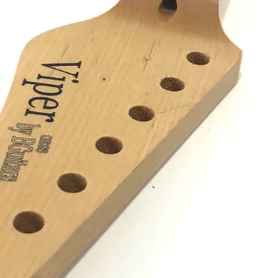 BG Viper Custom Project Guitar Neck Light Relic Satin Rock Maple Jumbo Frets Luthier Project! image 7