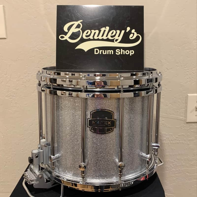 ~WOW!~ Mapex Quantum Mark II Classic 12x14 Marching Snare Drum in Silver Diamond Dazzle (Rm 4) image 1