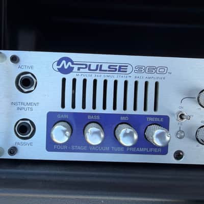 Mesa Boogie M-Pulse 360 Simul-State Rackmount Bass Amp Head 2001 - 2012 - Silver With Rolling case image 2