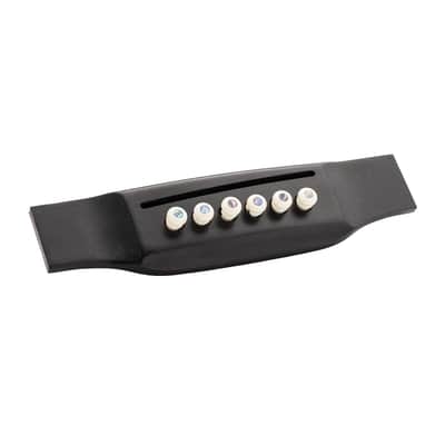 Martin LUXE BY MARTIN Liquidmetal Bridge Pins Bone w/Pearl image 3
