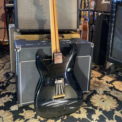 Squier Fender MIJ Stratocaster “Gilmour” Style Upgrades from head to toe! c. 1985 - Black image 5
