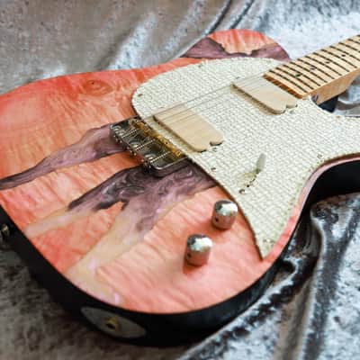 GB Liuteria Traditional Tele maple pink and purple resin image 17