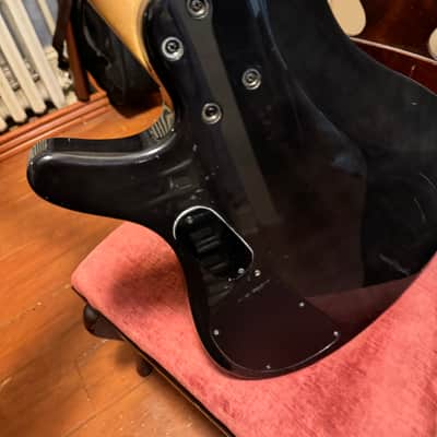Ibanez  soundgear bass guitar emg pickups. translucent charcoal image 8