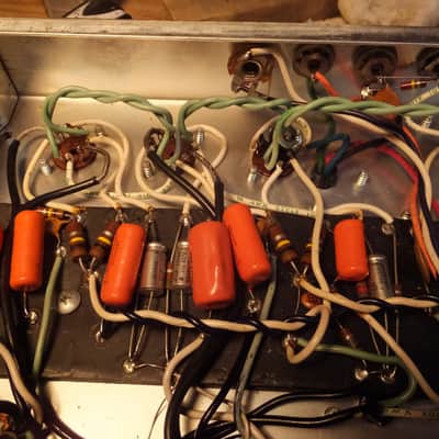 Fender Deluxe Reverb 1982 blackface factory hand wired  22-Watt 1x12" image 24