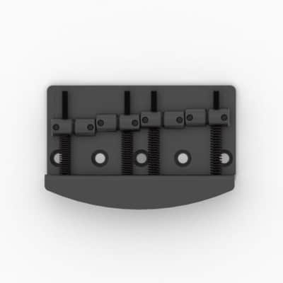 Hipshot Vintage 4-String .750 Bass Bridge Black 19mm Spacing - Non String-Through image 5