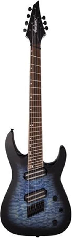 Jackson X Series Soloist Arch Top SLATX7Q MS 7-String Trans Blue Burst image 1