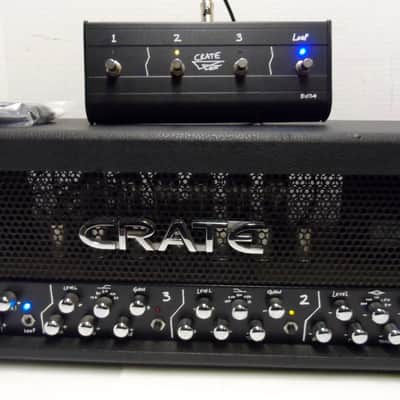 Vintage USA Crate BV150H BV 150 Watt Blue Voodoo 3 Channel Guitar Amp Head Tube Loop  w/ Footswitch image 4