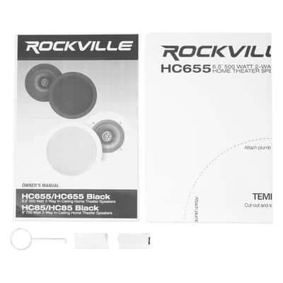 (10) Rockville HC655 6.5" 500 Watt Black In-Ceiling Home Theater Speakers 8 Ohm image 19