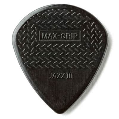 Dunlop 471R3S Max Grip Jazz III Stiffo Nylon Guitar Picks, 24 Pack image 1