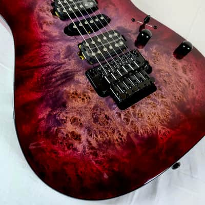 Ibanez RG470PB RG Standard, Poplar Burl Top, Red Eclipse Burst image 14