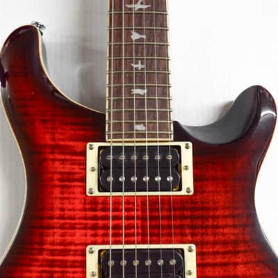 PRS SE Custom 24 Semi-Hollow Piezo - Orange Tiger Smokeburst image 2