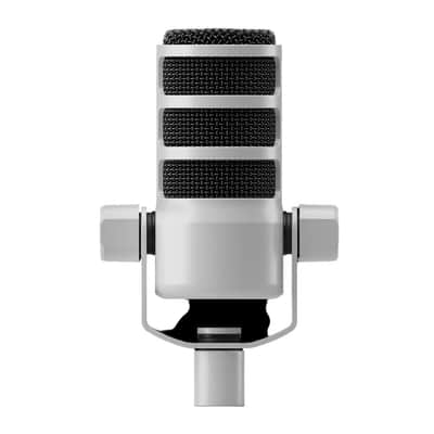 Rode PodMic Broadcast Quality Dynamic Podcasting Microphone with Internal Pop Filter (White)