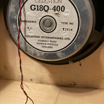 1986 Marshall JCM 800 Bass Series Model 1580 1x18" 400 Watt 8 ohm Speaker Cabinet Original Celestion G18Q-400 Speaker image 8