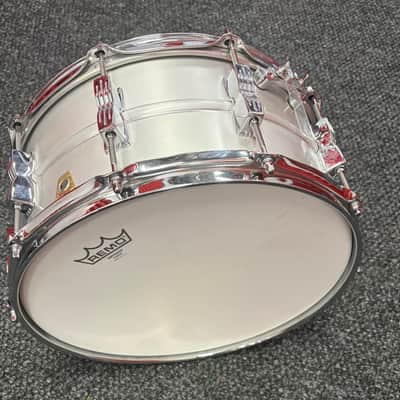 Ludwig Acrolite 6.5"x14" P86 throwoff snare drum - Aluminum image 6