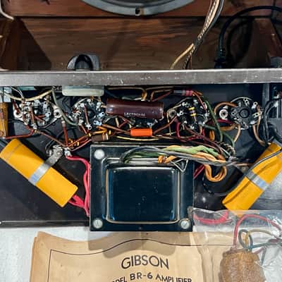 1948 Gibson BR-6 2-Input 10-Watt , 10" Guitar Combo Amp Original Rola Speaker, Completely Serviced, With Manual ! image 10