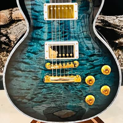 Gibson Custom Shop PSL Les Pual Ultimate 5A Quilt "Tree of Life" Nordic Blue 2025 - gloss image 1