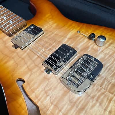 G&L USA Custom Shop ASAT HH RMC Semi Hollow-body Electric Guitar - Antique Brown Burst image 15