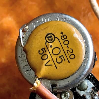 Fender Musicmaster Pickup / Pots / Jack / Brown cover Complete Original Wiring Harness 1964 64 image 7