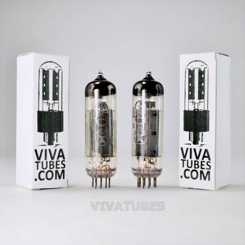 True NOS Ip Matched Pair Soviet Russia 6P14P-K EL84 6BQ5 Tubes | Low Noise image 1