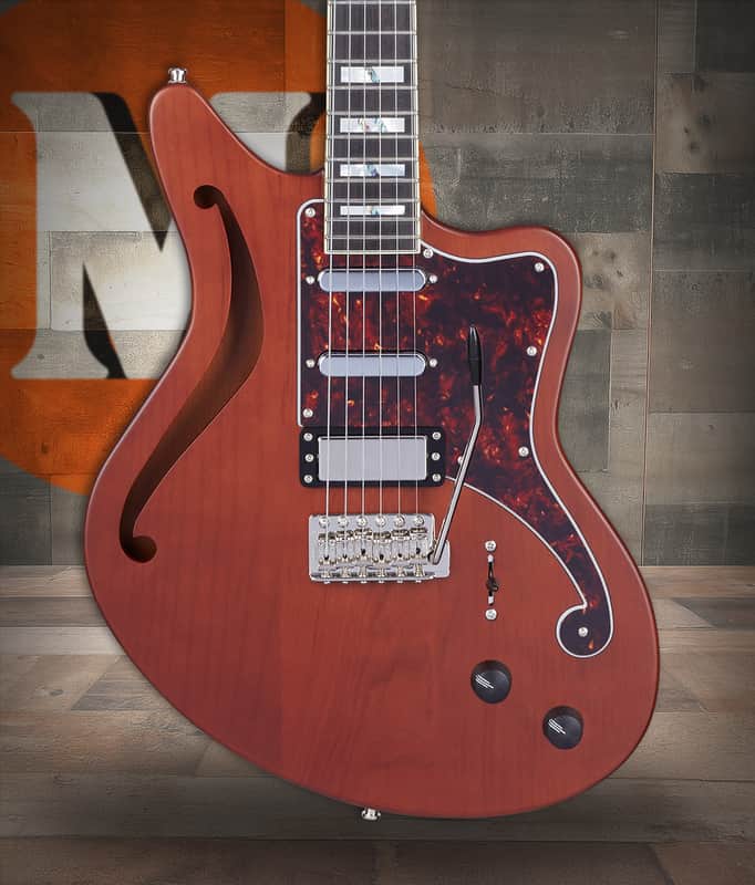 D'Angelico Deluxe Bedford SH - Matte Walnut (DADBEDSHMWLNTR) image 1