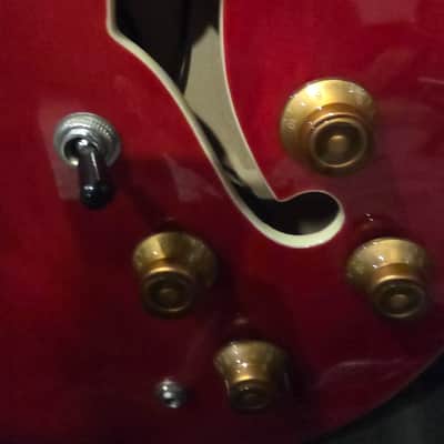 Vintage VSA500-CR Reissued Series Semi-Hollow 2010s Cherry Red image 8