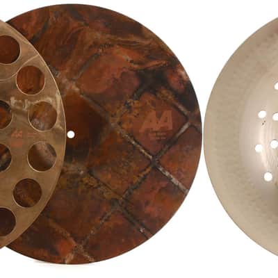 Sabian 18 inch AA Sick Hi-hat Cymbals  Bundle with Sabian 17 inch AA Holy China Cymbal - Brilliant Finish image 1