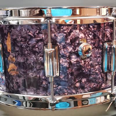 Rogers No.37PDP 6.5"X14" Dyna-Sonic Snare Drum S/N D3669 - Purple Diamond Pearl VIDEO !!! image 2